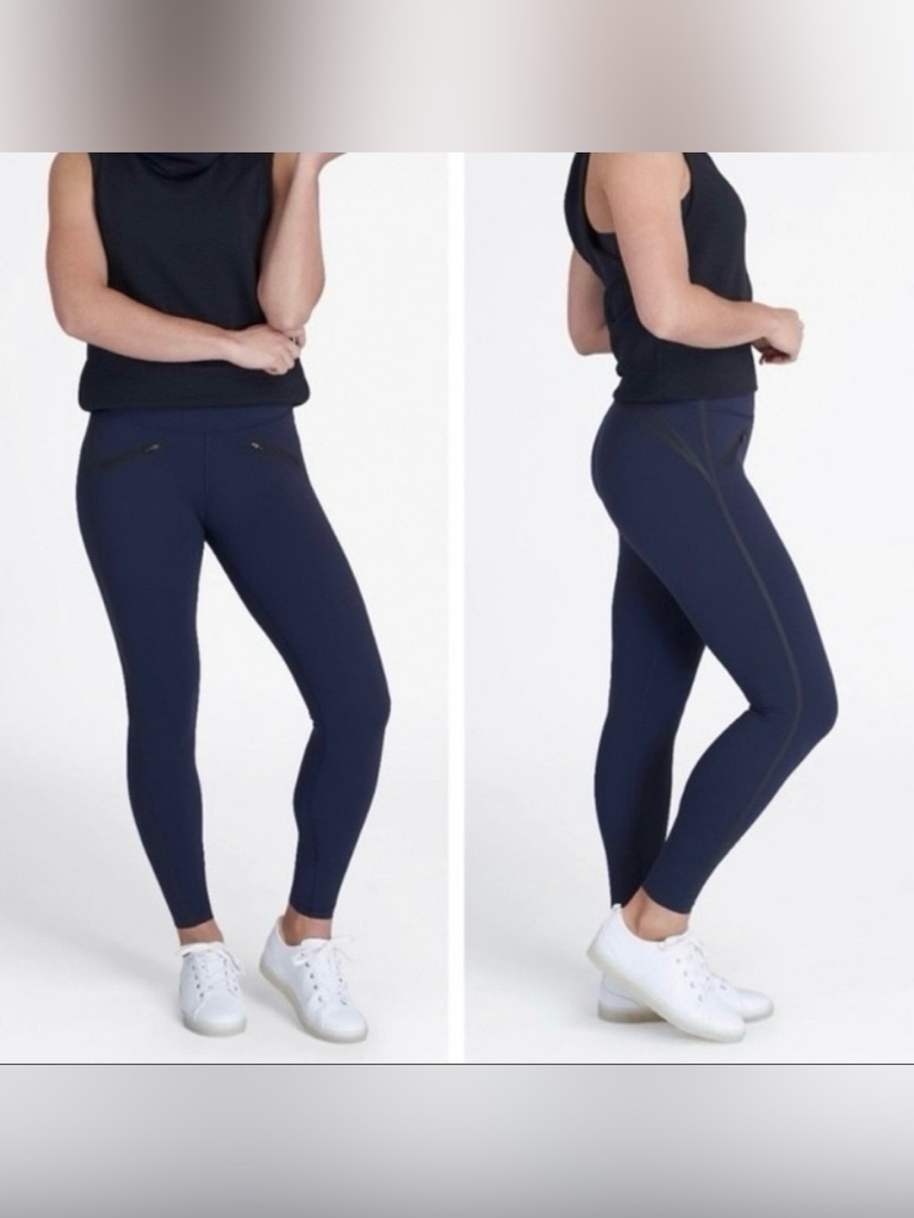 SPANX Easy Wear Tech Tape Leggings Navy Size S